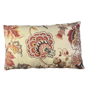 Burgundy Floral Throw Pillow